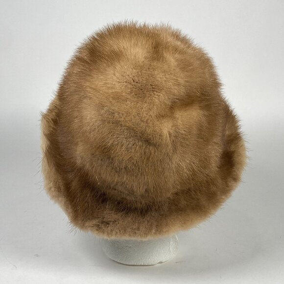 Vintage Adolfo Realities Mink Fur Cloche Bucket Hat Paris New York Winter - Picture 4 of 6